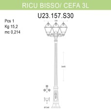 Уличный фонарь Fumagalli Ricu Bisso/Cefa 3L U23.157.S30.BYF1R