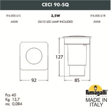 Тротуарный светильник Fumagalli 1F4.000.000.AXU1L