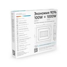 Прожектор светодиодный Gauss Elementary 100W 4000К 613100110