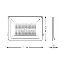 Прожектор светодиодный Gauss Qplus 150W 6500К 690511150