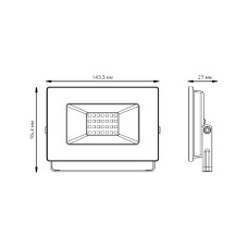 Прожектор светодиодный Gauss Elementary 30W 4000К 613100230