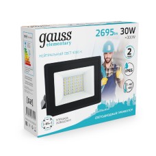 Прожектор светодиодный Gauss Elementary 30W 4000К 613100230