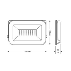 Прожектор светодиодный Gauss Qplus 30W 6500К 613511330