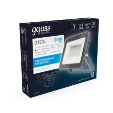 Прожектор светодиодный Gauss Qplus 30W 6500К 690511330