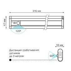 Настенный светодиодный светильник Gauss CL004