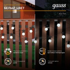 Светодиодная гирлянда белт-лайт Gauss Holiday HL062