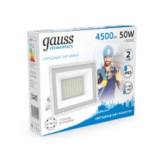 Прожектор светодиодный Gauss Slim 50W 6500К 613120350