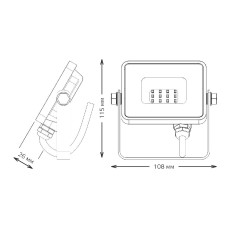 Прожектор светодиодный Gauss Qplus 10W 6500К 690511310