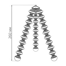 Гибкая тренога для установки кольцевого светильника Gauss RL101