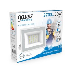 Прожектор светодиодный Gauss Slim 30W 6500К 613120330