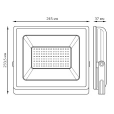 Прожектор светодиодный Gauss Elementary 100W 3000К 613527100