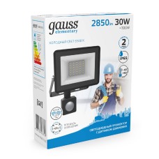 Прожектор светодиодный Gauss Elementary 30W 6500К 628511330