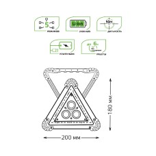 Автомобильный светодиодный фонарь Gauss аккумуляторный 180х200 800 лм GF802