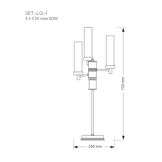 Настольная лампа Kutek Mood Seti SET-LG-1(Z)