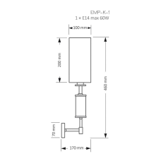 Бра Kutek Mood Empoli EMP-K-1(Z)