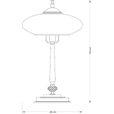 Настольная лампа Kutek San Marino Shade SAN-LG-1(P)CR