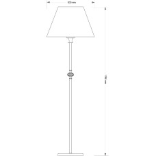 Торшер Kutek San Marino Lampshade SAN-LS-1(P/A)CR