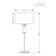 Настольная лампа Kutek Mood Modesto MOD-LG-1(CC)