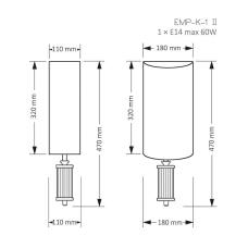 Бра Kutek Mood Empoli EMP-K-1-(Z)-II