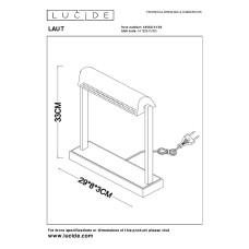 Настольная лампа Lucide Laut 45582/01/30