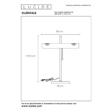 Настольная лампа Lucide Glendale 20522/02/30