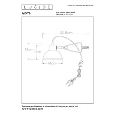 Настольная лампа Lucide Moys 45987/01/30