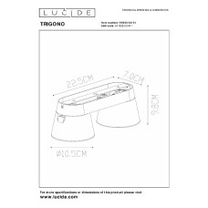 Накладной спот Lucide Trigono 09935/02/31