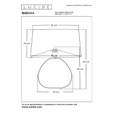 Настольная лампа Lucide Maduka 10550/81/30