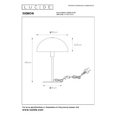 Настольная лампа Lucide Siemon 45596/01/33