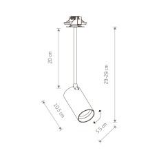 Спот Nowodvorski Mono Surface Long S 7734