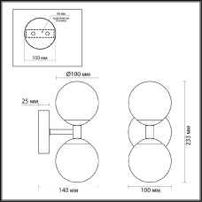 Бра Odeon Light Lolla 4359/6WL