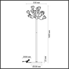 Торшер Odeon Light Gardi Modern 5090/12F