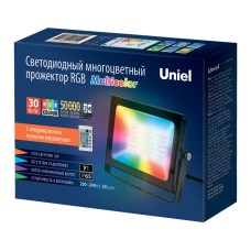 Прожектор светодиодный (UL-00007122) Uniel 30W ULF-F60-30W/RGB IP65 200-240В Black