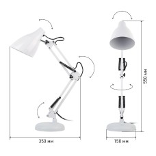 Настольная лампа ЭРА N-123-Е27-40W-W Б0047196