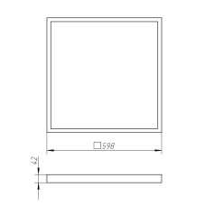 Рамка для накладного монтажа светильников Эра SPL-FR-595x595 Б0039415